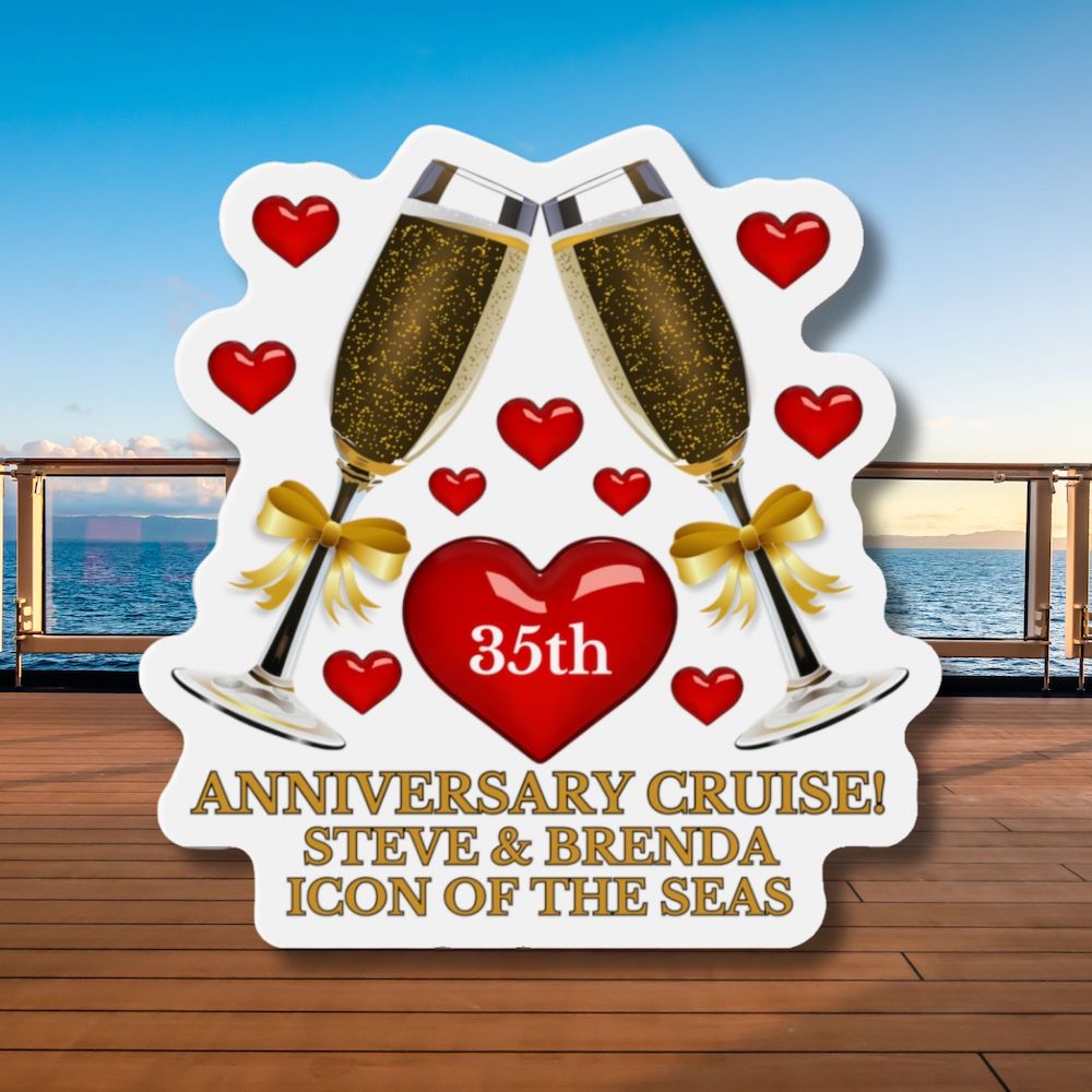 Personalized Anniversary Cruise Door Magnets